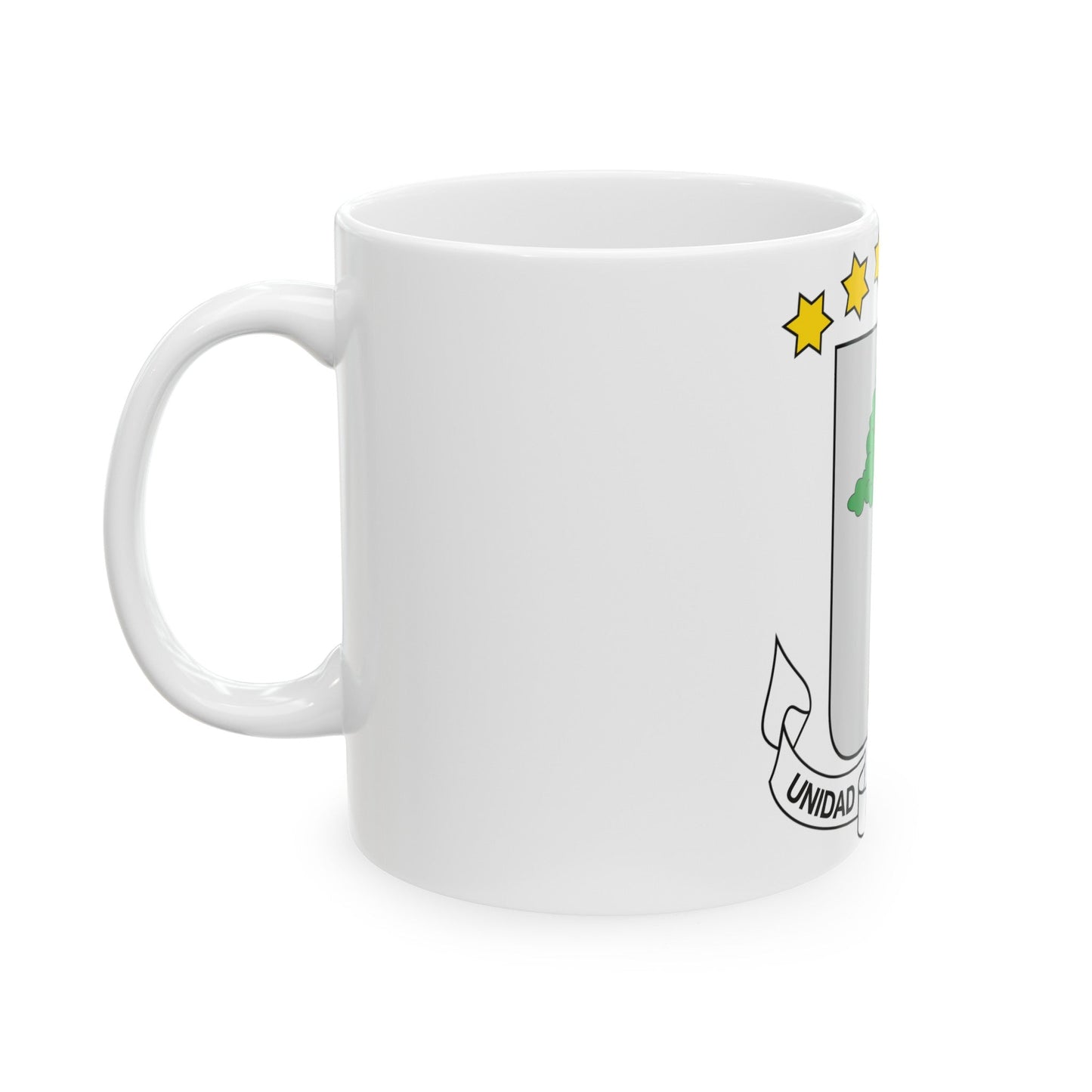 Coat of arms of Equatorial Guinea - White Coffee Mug-The Sticker Space