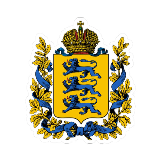 Coat of arms of Estlandia Governorate 1856 (Estonia) (Coat of Arms) STICKER Vinyl Kiss-Cut Decal 2 Inch White - The Sticker Space