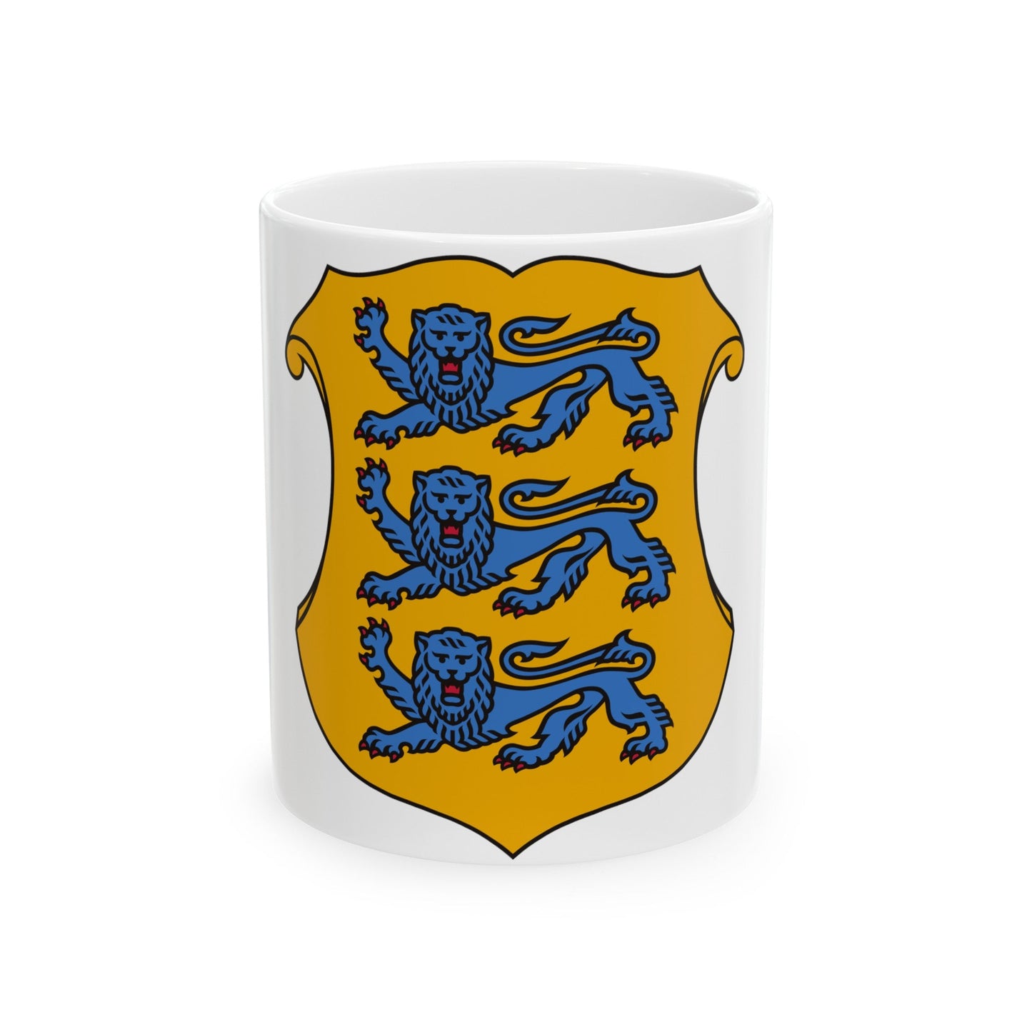 Coat of arms of Estonia 2 - White Coffee Mug-11oz-The Sticker Space