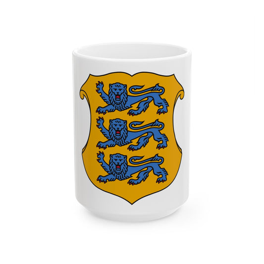 Coat of arms of Estonia 2 - White Coffee Mug-15oz-The Sticker Space