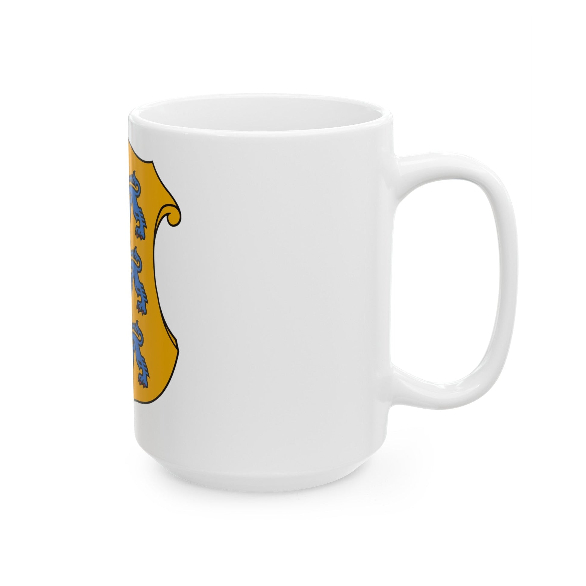 Coat of arms of Estonia 2 - White Coffee Mug-The Sticker Space