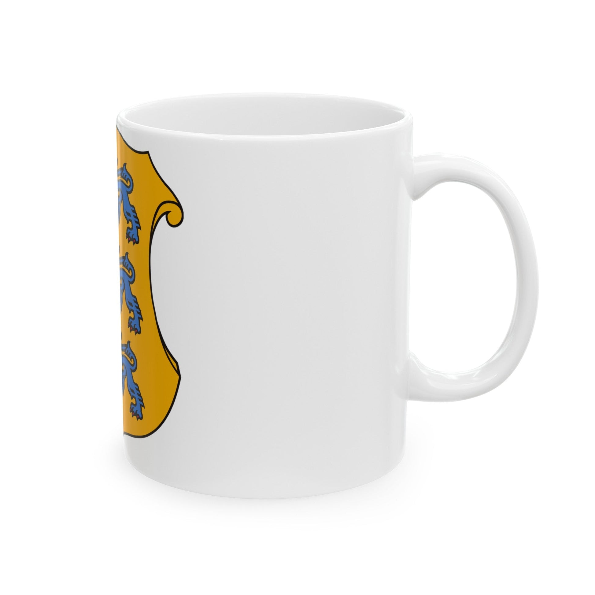 Coat of arms of Estonia 2 - White Coffee Mug-The Sticker Space