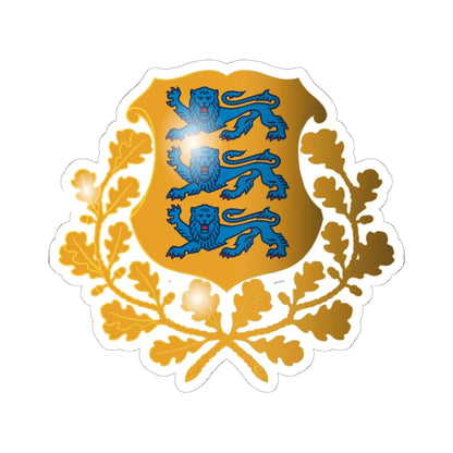 Coat of arms of Estonia 3d (Estonia) (Coat of Arms) STICKER Vinyl Kiss-Cut Decal 6 Inch White - The Sticker Space