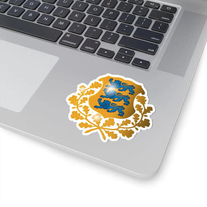 Coat of arms of Estonia 3d (Estonia) (Coat of Arms) STICKER Vinyl Kiss-Cut Decal - The Sticker Space