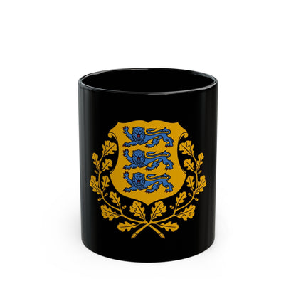 Coat of arms of Estonia - Black Coffee Mug-11oz-The Sticker Space