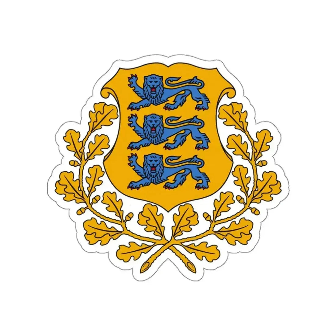 Coat of arms of Estonia STICKER Vinyl Die-Cut Decal 3 Inch - The Sticker Space