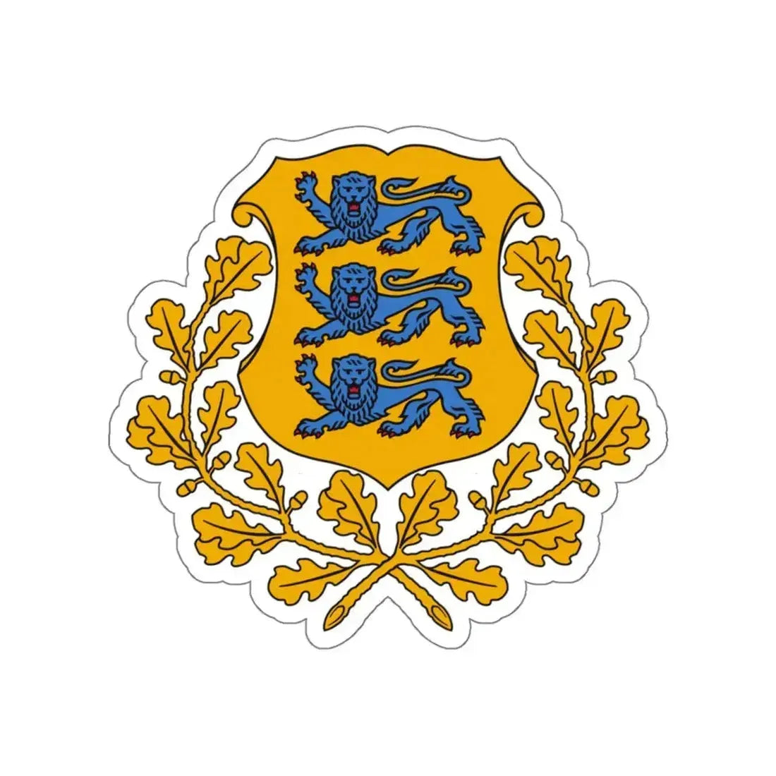 Coat of arms of Estonia STICKER Vinyl Die-Cut Decal 6 Inch - The Sticker Space