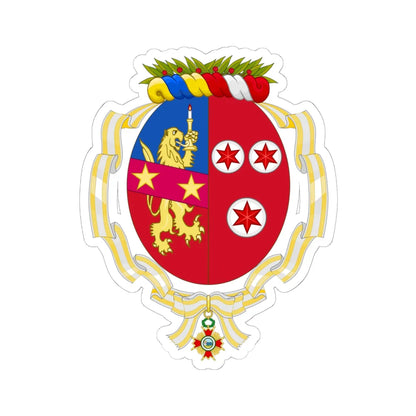 Coat of Arms of Eva Duarte de Perón Order of Isabella the Catholic (Argentina) (Coat of Arms) STICKER Vinyl Kiss-Cut Decal 6 Inch White - The Sticker Space
