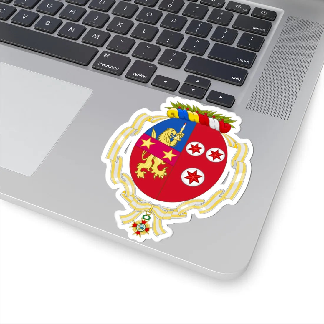 Coat of Arms of Eva Duarte de Perón Order of Isabella the Catholic (Argentina) (Coat of Arms) STICKER Vinyl Kiss-Cut Decal - The Sticker Space