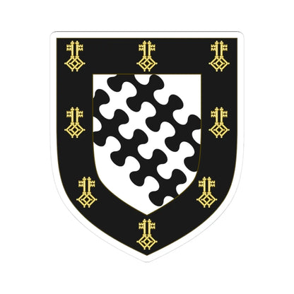 Coat of Arms of Exeter College Oxford (England) (Coat of Arms) STICKER Vinyl Kiss-Cut Decal 3 Inch White - The Sticker Space
