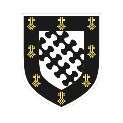 Coat of Arms of Exeter College Oxford (England) (Coat of Arms) STICKER Vinyl Kiss-Cut Decal 4 Inch White - The Sticker Space