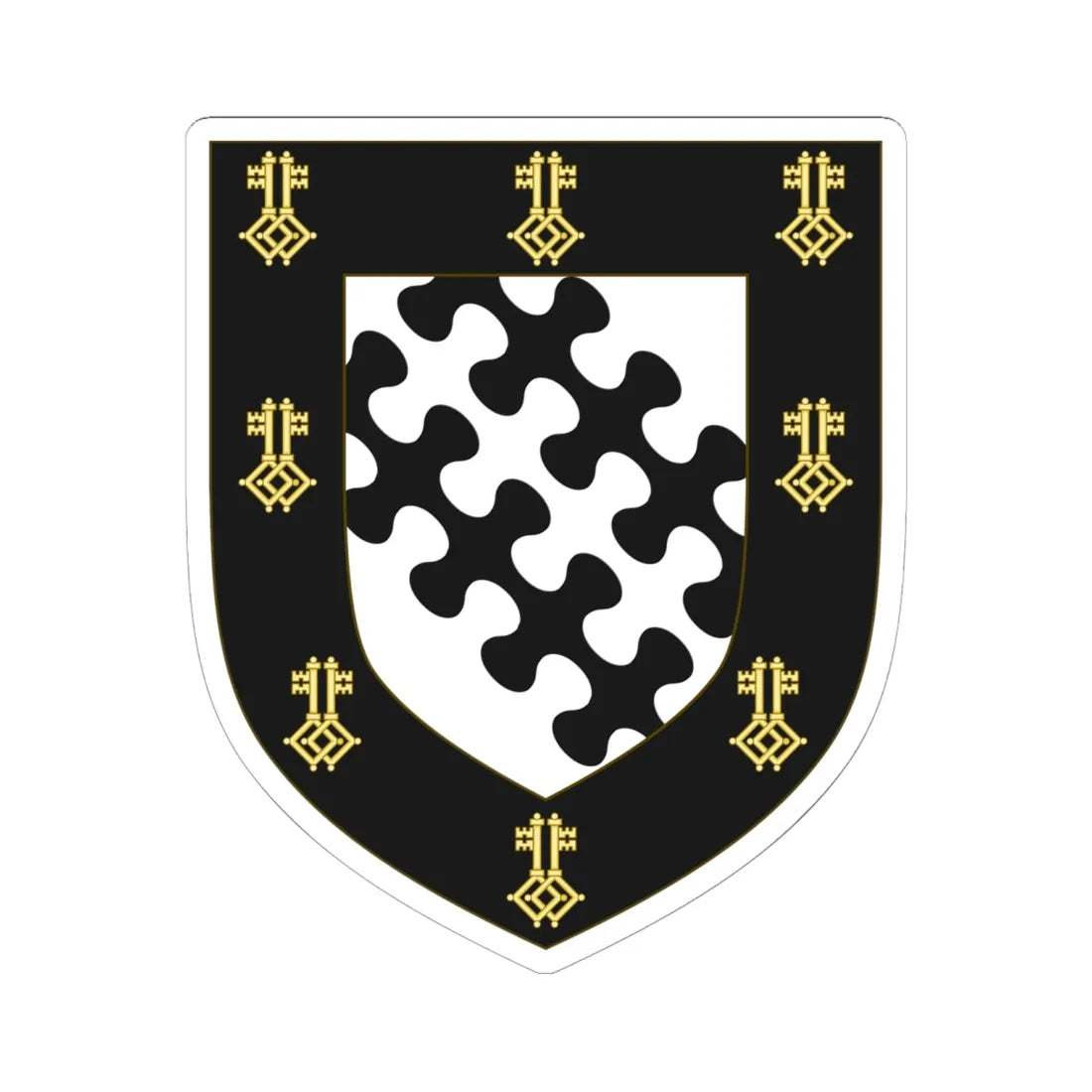 Coat of Arms of Exeter College Oxford (England) (Coat of Arms) STICKER Vinyl Kiss-Cut Decal - The Sticker Space