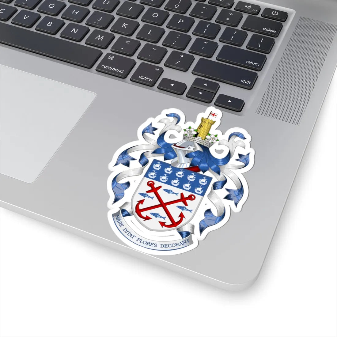 Coat of arms of Exmouth Town Council (England) (Coat of Arms) STICKER Vinyl Kiss-Cut Decal - The Sticker Space