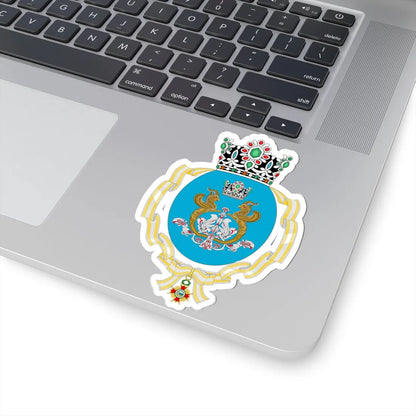 Coat of Arms of Farah Pahlavi Order of Isabella the Catholic (Iran) (Coat of Arms) STICKER Vinyl Kiss-Cut Decal - The Sticker Space