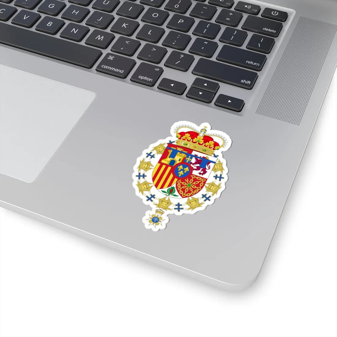 Coat of arms of Felipe of Spain Order of the Seraphim (Sweden) (Coat of Arms) STICKER Vinyl Kiss-Cut Decal - The Sticker Space