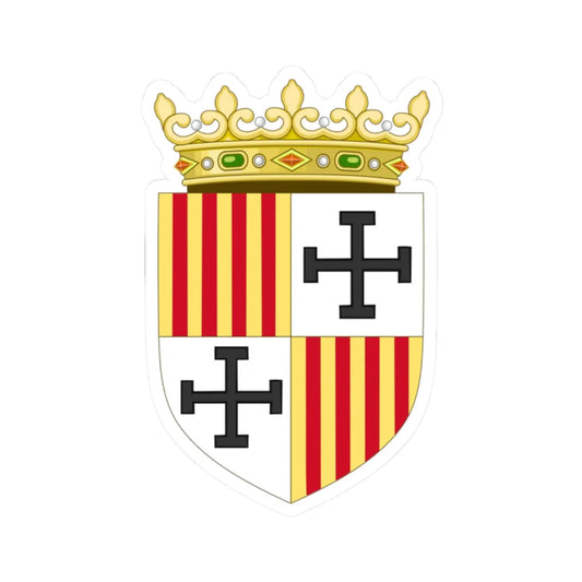 Coat of Arms of Ferdinand Duke of Calabria (Italy) (Coat of Arms) STICKER Vinyl Kiss-Cut Decal 2 Inch White - The Sticker Space