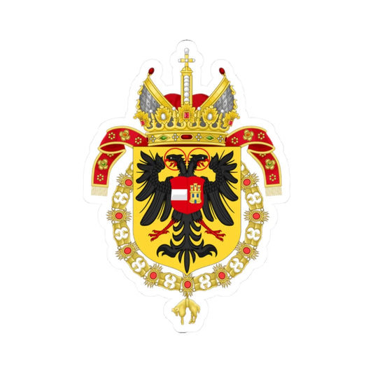 Coat of Arms of Ferdinand I Holy Roman Emperor-Or shield variant (Austria) (Coat of Arms) STICKER Vinyl Kiss-Cut Decal 2 Inch White - The Sticker Space