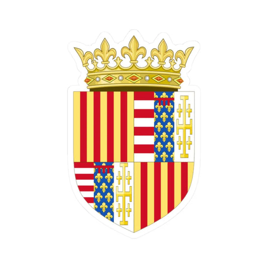 Coat of Arms of Ferdinand I of Naples (Italy) (Coat of Arms) STICKER Vinyl Kiss-Cut Decal 2 Inch White - The Sticker Space