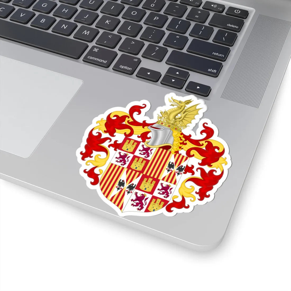 Coat of Arms of Ferdinand II of Aragon 1479-1492 (Spain) (Coat of Arms) STICKER Vinyl Kiss-Cut Decal - The Sticker Space