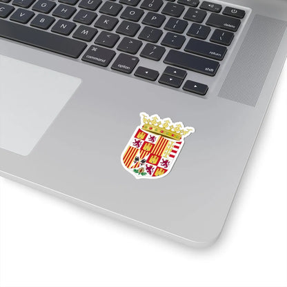 Coat of Arms of Ferdinand II of Aragon 1504-1513 (Italy) (Coat of Arms) STICKER Vinyl Kiss-Cut Decal - The Sticker Space