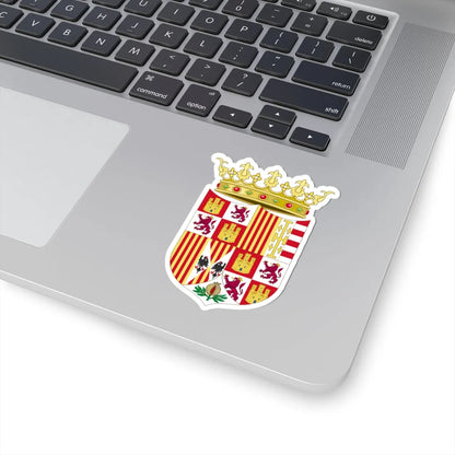 Coat of Arms of Ferdinand II of Aragon 1504-1513 (Italy) (Coat of Arms) STICKER Vinyl Kiss-Cut Decal - The Sticker Space