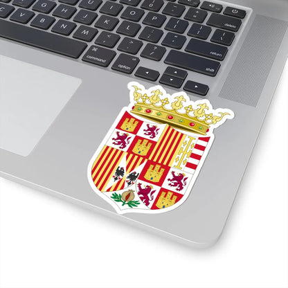 Coat of Arms of Ferdinand II of Aragon 1504-1513 (Spain) (Coat of Arms) STICKER Vinyl Kiss-Cut Decal - The Sticker Space