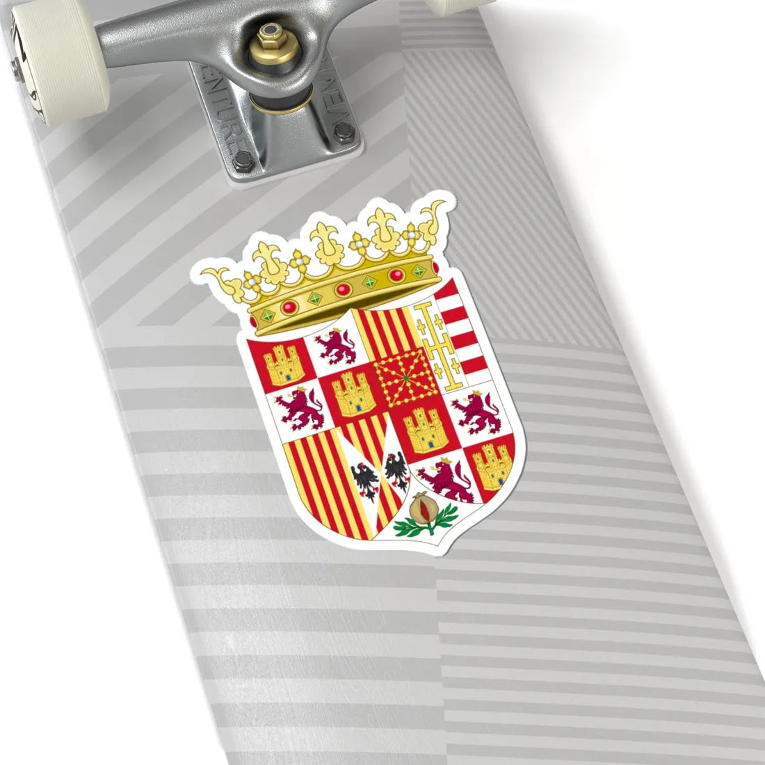 Coat of Arms of Ferdinand II of Aragon 1513-1516 (Spain) (Coat of Arms) STICKER Vinyl Kiss-Cut Decal - The Sticker Space