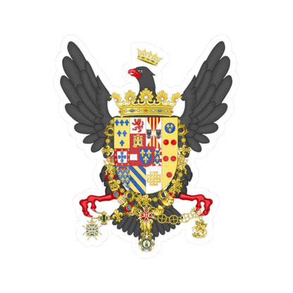 Coat of Arms of Ferdinand III of Sicily (Italy) (Coat of Arms) STICKER Vinyl Kiss-Cut Decal 2 Inch White - The Sticker Space