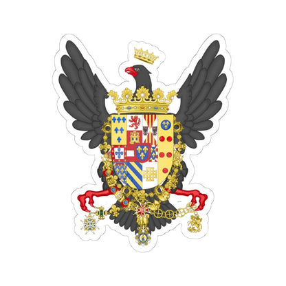 Coat of Arms of Ferdinand III of Sicily (Italy) (Coat of Arms) STICKER Vinyl Kiss-Cut Decal 6 Inch White - The Sticker Space