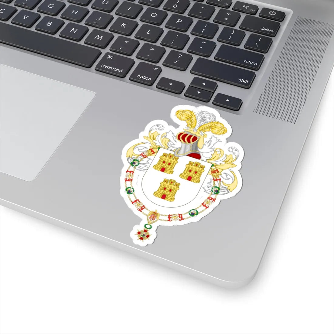 Coat of Arms of Fernando de la Rúa Order of Isabella the Catholic (Argentina) (Coat of Arms) STICKER Vinyl Kiss-Cut Decal - The Sticker Space