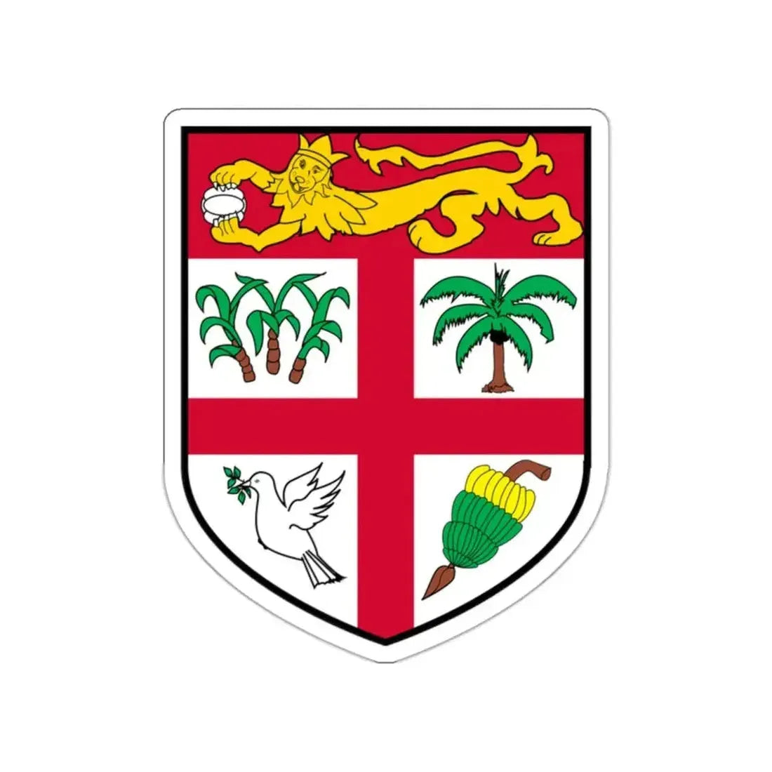 Coat of arms of Fiji 2 STICKER Vinyl Die-Cut Decal - The Sticker Space
