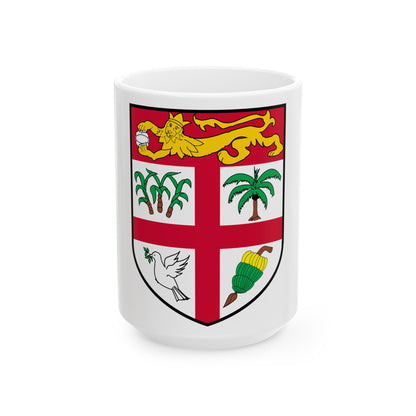 Coat of arms of Fiji 2 - White Coffee Mug-15oz-The Sticker Space