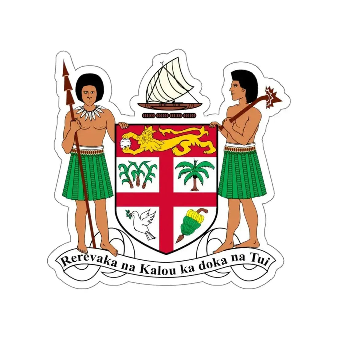 Coat of arms of Fiji STICKER Vinyl Die-Cut Decal - The Sticker Space