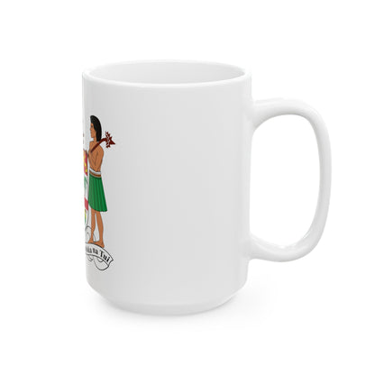 Coat of arms of Fiji - White Coffee Mug-The Sticker Space