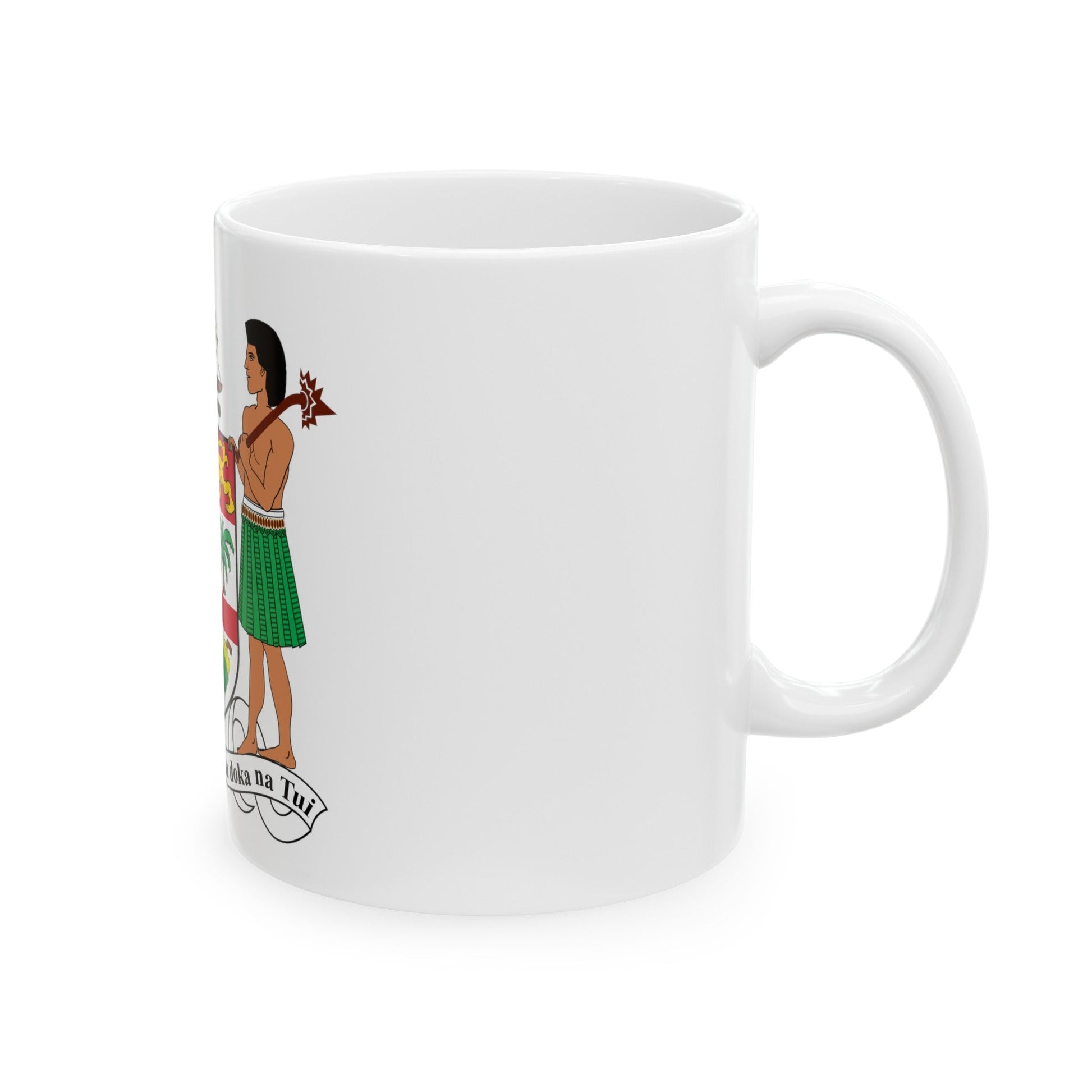 Coat of arms of Fiji - White Coffee Mug-The Sticker Space