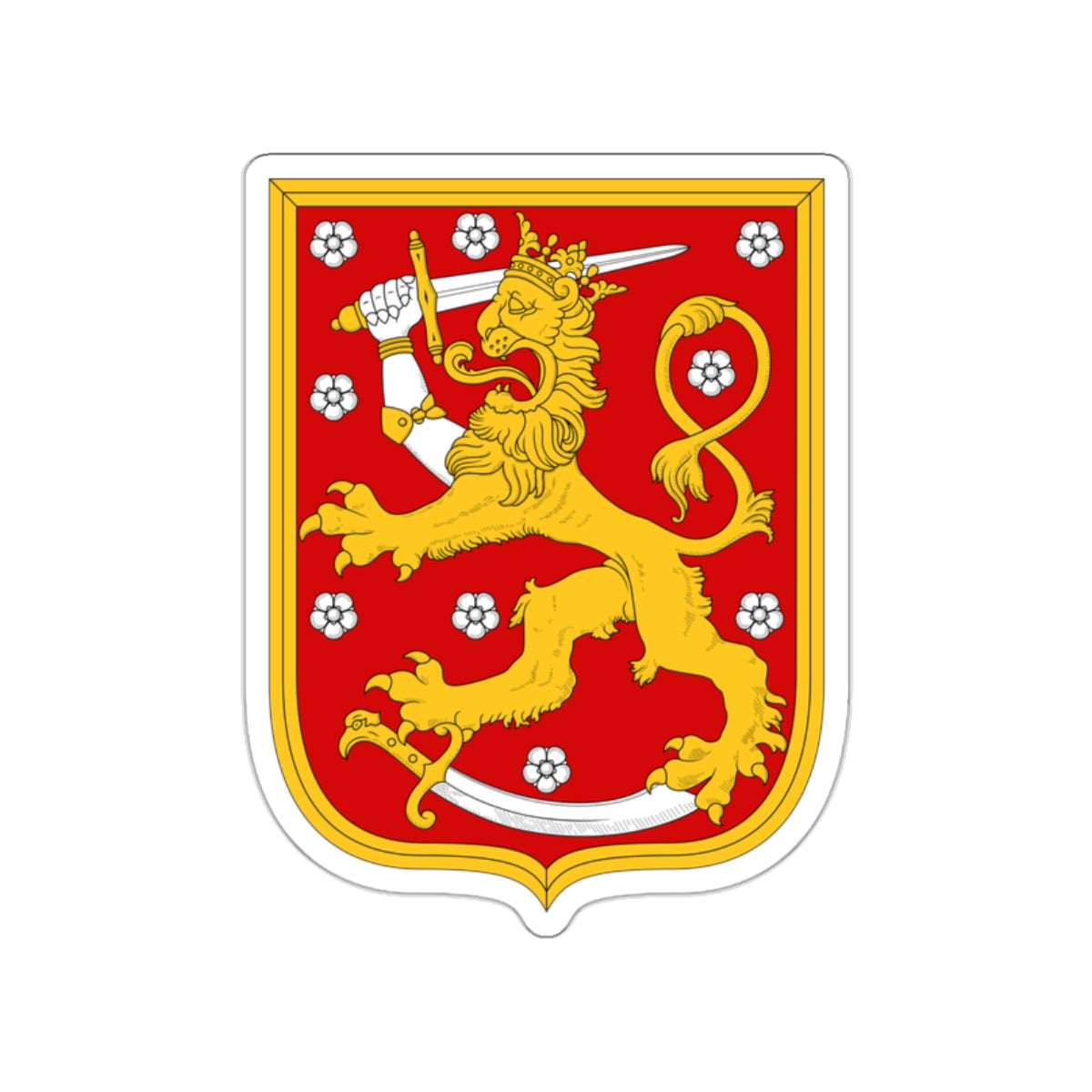 Coat of arms of Finland 1920 STICKER Vinyl Die-Cut Decal-White-The Sticker Space