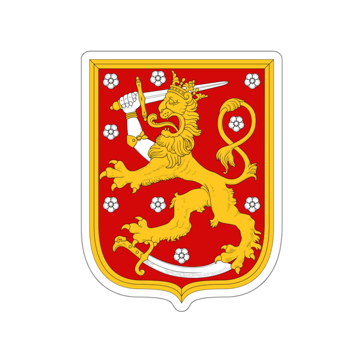 Coat of arms of Finland 1920 STICKER Vinyl Die-Cut Decal-White-The Sticker Space