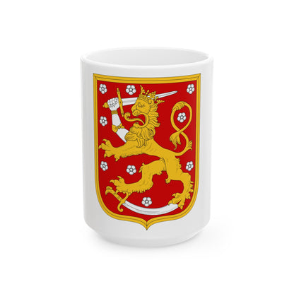 Coat of arms of Finland 1920 - White Coffee Mug-15oz-The Sticker Space