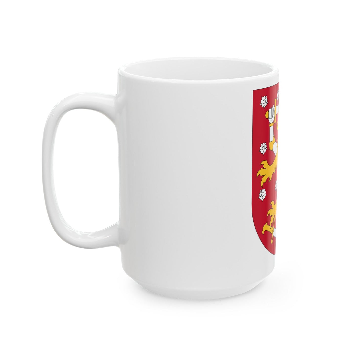 Coat of arms of Finland - White Coffee Mug-The Sticker Space