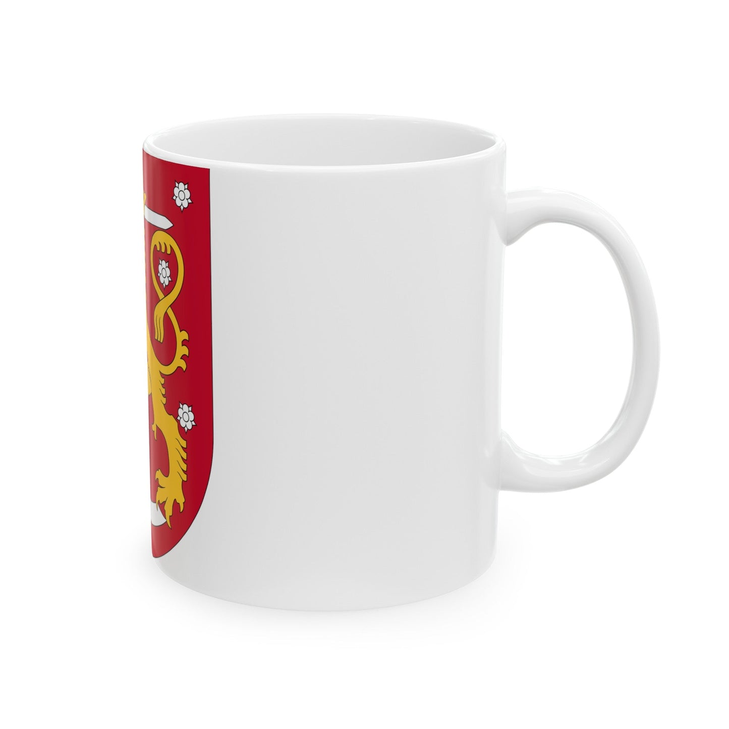 Coat of arms of Finland - White Coffee Mug-The Sticker Space