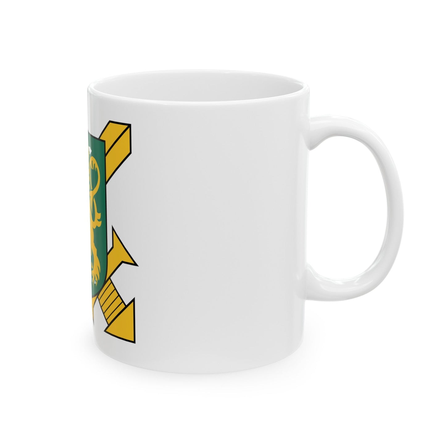 Coat of Arms of Finnish Ground Force - White Coffee Mug-The Sticker Space