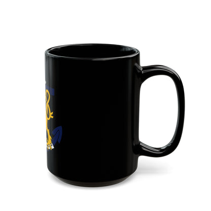 Coat of Arms of Finnish Navy - Black Coffee Mug-The Sticker Space