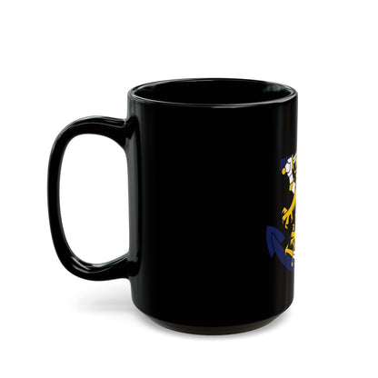 Coat of Arms of Finnish Navy - Black Coffee Mug-The Sticker Space