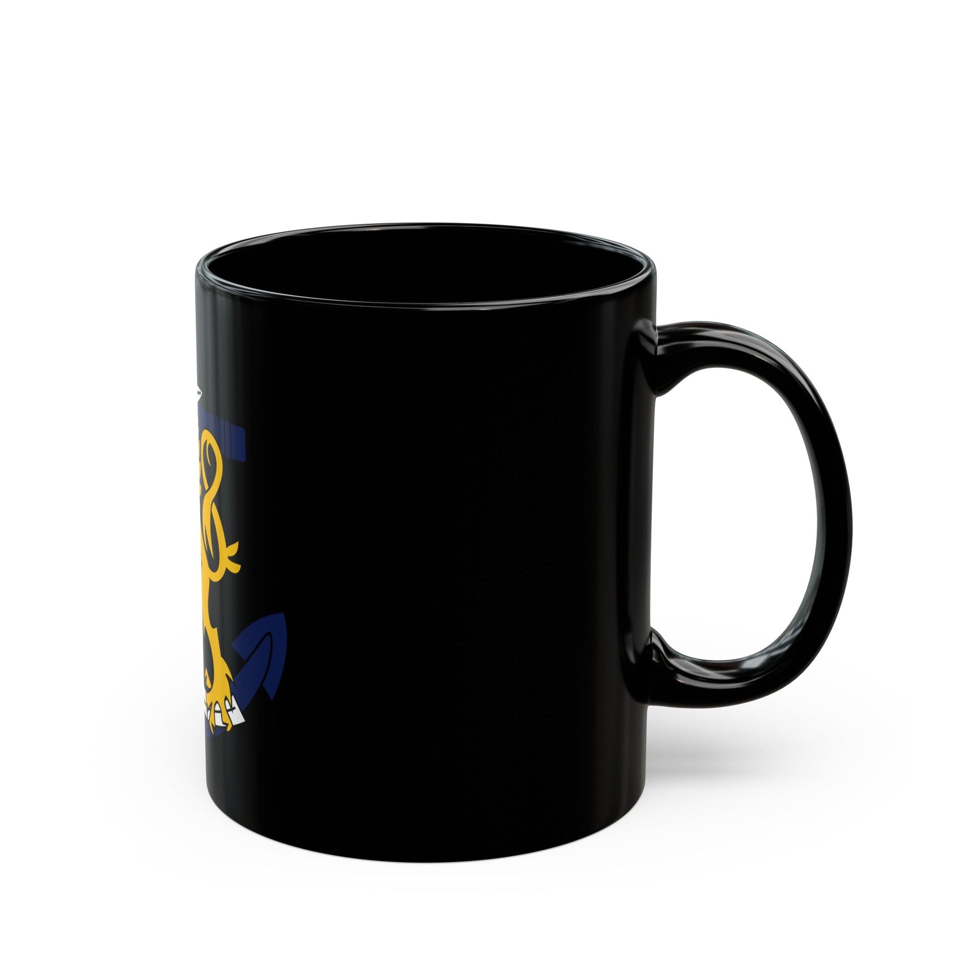 Coat of Arms of Finnish Navy - Black Coffee Mug-The Sticker Space