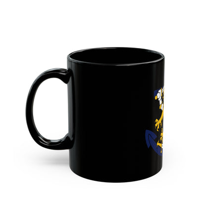 Coat of Arms of Finnish Navy - Black Coffee Mug-The Sticker Space