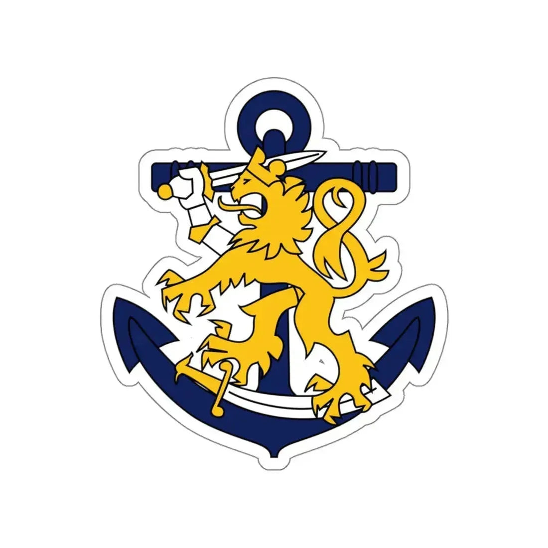 Coat of Arms of Finnish Navy STICKER Vinyl Die-Cut Decal 4 Inch - The Sticker Space