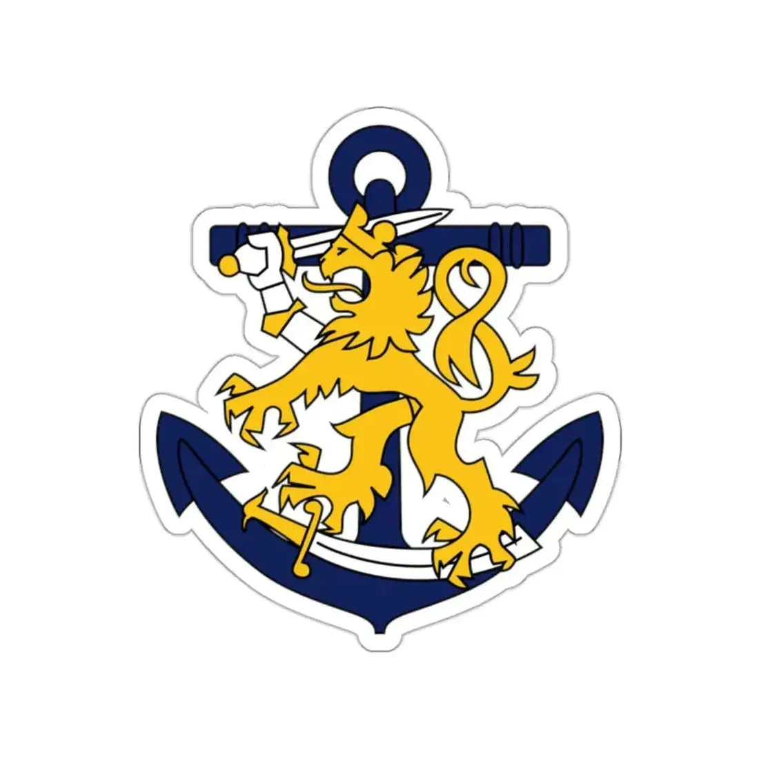 Coat of Arms of Finnish Navy STICKER Vinyl Die-Cut Decal - The Sticker Space