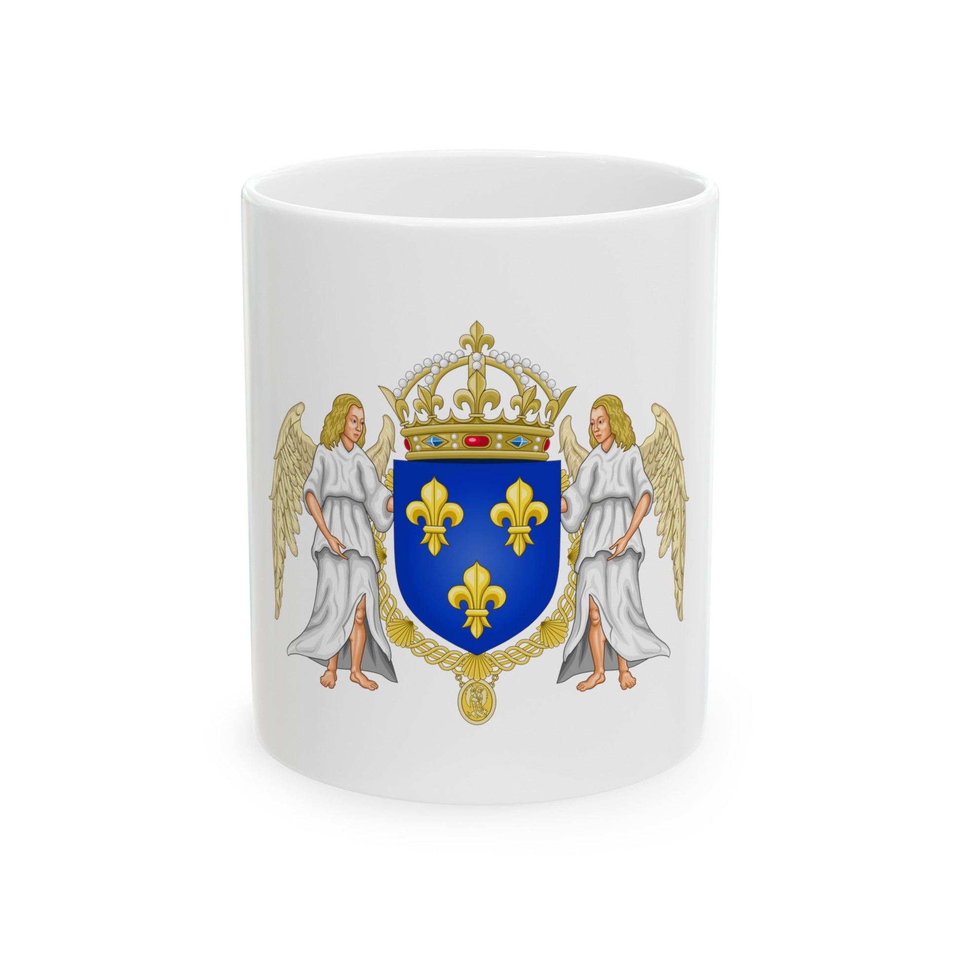 Coat of arms of France 1515-1578 - White Coffee Mug-11oz-The Sticker Space