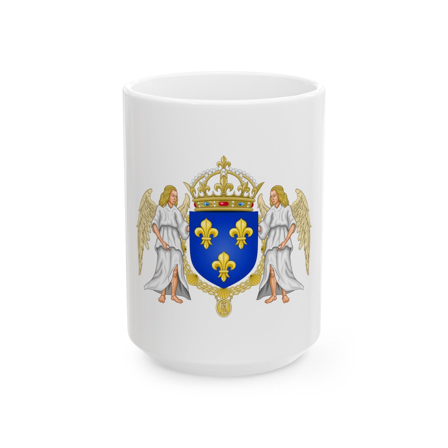 Coat of arms of France 1515-1578 - White Coffee Mug-15oz-The Sticker Space