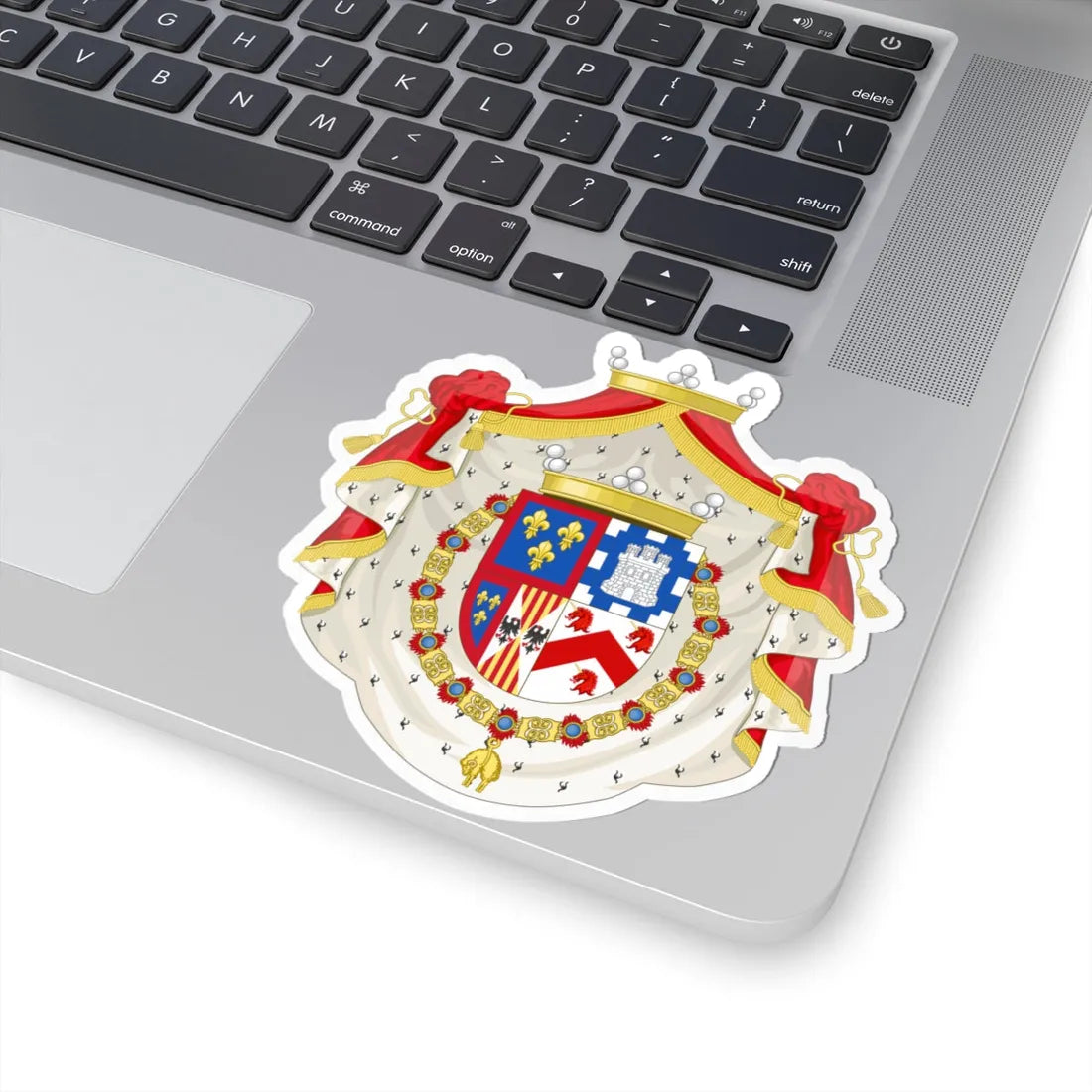 Coat of Arms of Francisco de Paula de Borbón y Castellví (Ireland) (Coat of Arms) STICKER Vinyl Kiss-Cut Decal - The Sticker Space